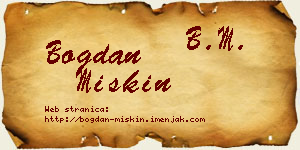 Bogdan Miskin vizit kartica